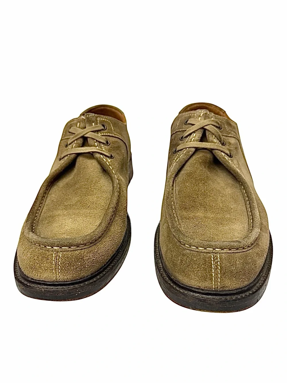 Mike Konos Tan Suede Derby Shoes Italy Men’s 13M Dress Casual Made In Italy
